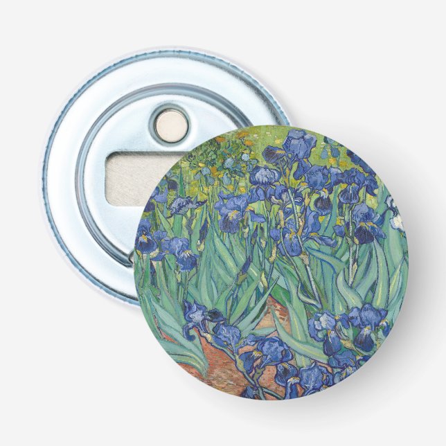 Décapsuleur Iris, Peinture à l'huile florale, Vincent Van Gogh (Devant)