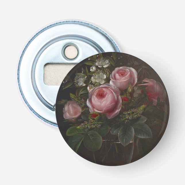 Décapsuleur J.L. Jensen - Roses et arbres Anemones dans un ... (Devant)