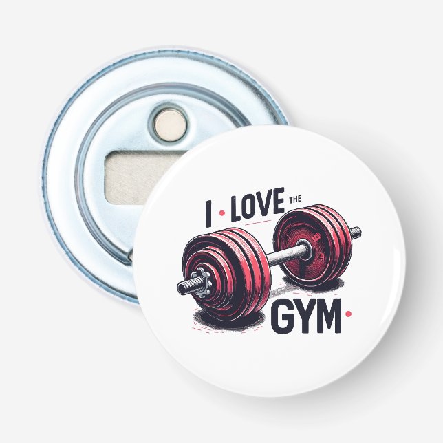 Décapsuleur J'adore la salle de sport (Devant)