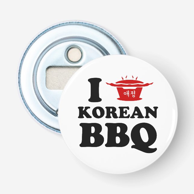 Décapsuleur J'adore le BBQ coréen (고기구이) (Devant)