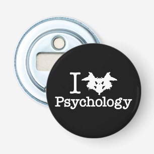Décapsuleur J'aime la psychologie (Tache d'encre de Rorschach)