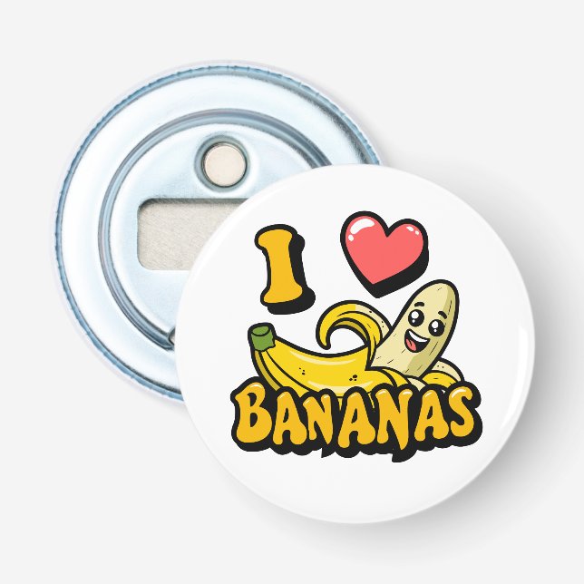 Décapsuleur J'aime les bananes (Devant)