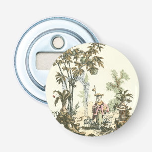 Décapsuleur Jardin asiatique avec la femme et les animaux