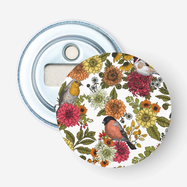 Décapsuleur Jardin d'oiseaux et de fleurs 1 (Devant)