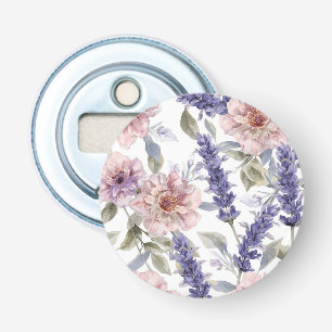 Décapsuleur Jardin floral aquarelle pivoine lavande