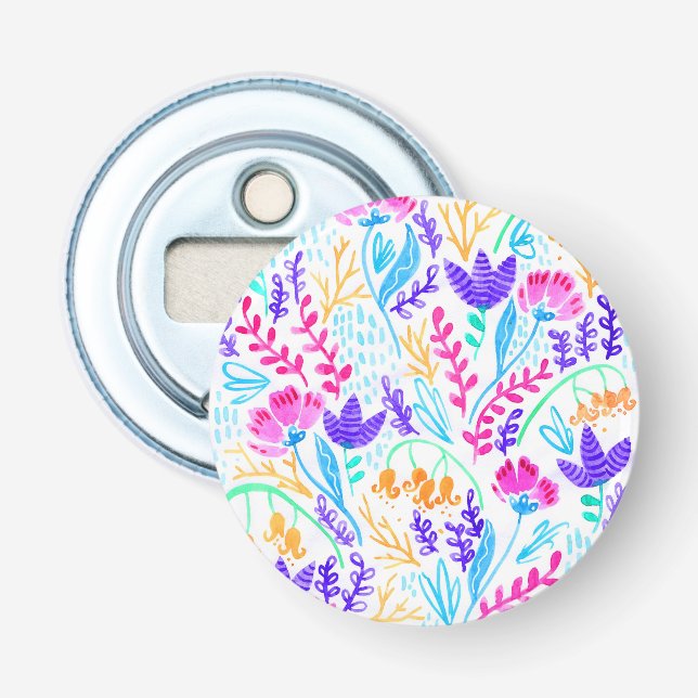 Décapsuleur Jardin floral pastel (Devant)