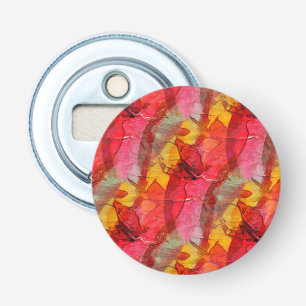 Décapsuleur Jaune rouge d'art d'aquarelle