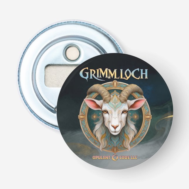 Décapsuleur JDR Fantastique Emblème de la Chèvre de Grimmloch (Devant)