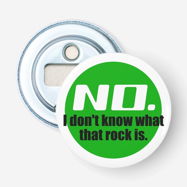 Décapsuleur Je ne sais pas ce qu'est ce rocher (vert) (Devant)