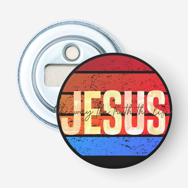 Décapsuleur Jésus, Le Chemin, La Vérité, La Vie Rétro Coucher  (Devant)