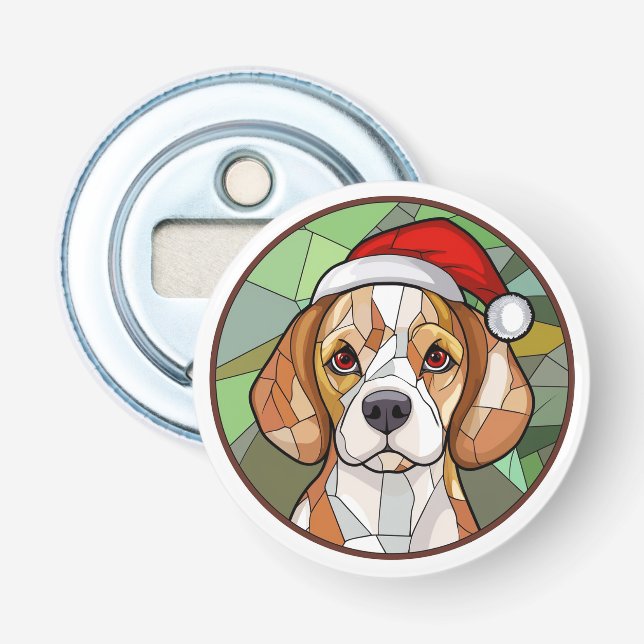 Décapsuleur Joie canine charmante : Noël sur le thème du Beagl (Devant)