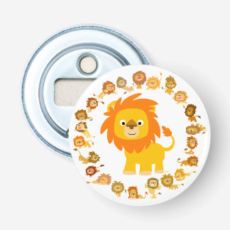 Décapsuleur Joli Cartoon Lion Mandala Button Ouverture de bout