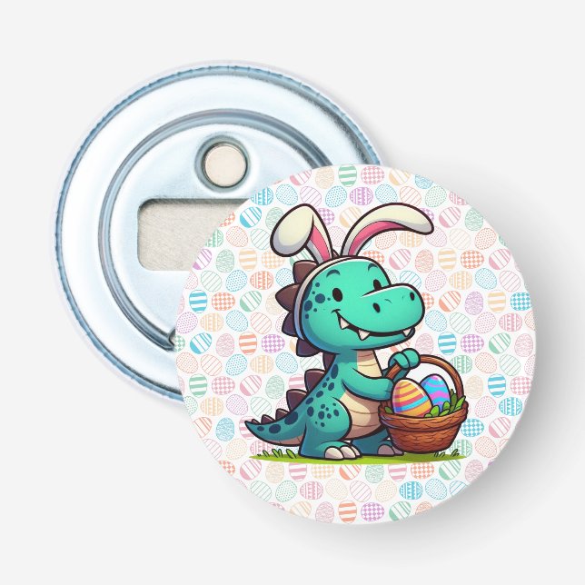 Décapsuleur Joli dinosaure lapin de Pâques (Devant)