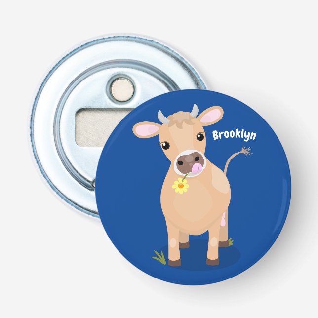 Décapsuleur Joli joli maillot de vache et dessin de fleurs (Devant)