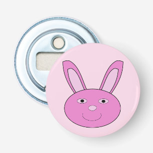 Décapsuleur Joli Lapin Rose Féminin Visage Printemps Pâques