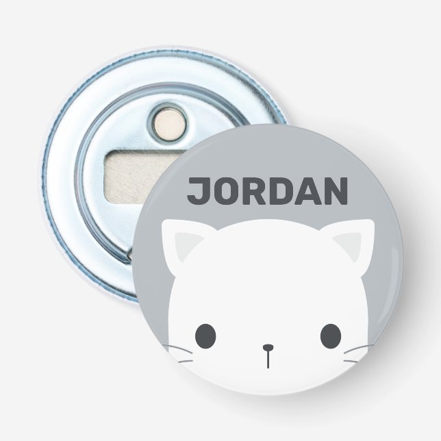 Décapsuleur Joli Petit Chat avec Nom Personnalisé (Devant)