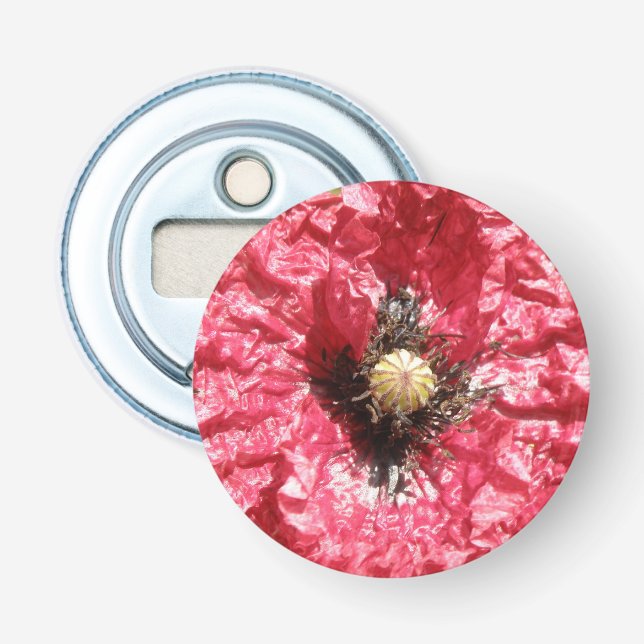 Décapsuleur Joli Rouge Poppy macro de fleur Bottle Opener (Devant)