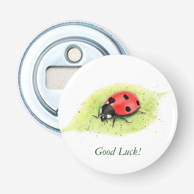 Décapsuleur Jolie coccinelle aquarelle (Devant)
