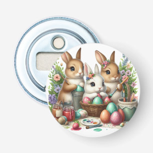 Décapsuleur Jolie fête de peinture de Pâques Bunny/Printemps