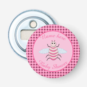 Décapsuleur Jolie fille rose bébé Baby shower personnalisé