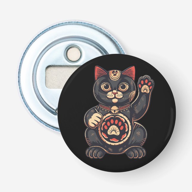 Décapsuleur jolie Maneki Neko imprimé chat japonais (Devant)