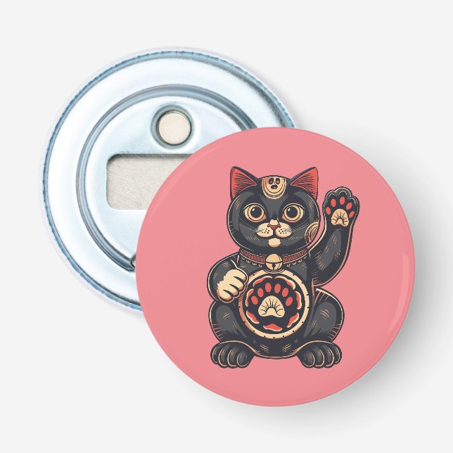Décapsuleur jolie Maneki Neko imprimé chat japonais (Devant)