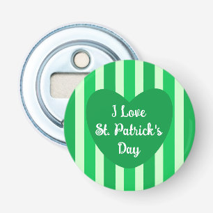 Décapsuleur Jolie St. Patrick's Day Vert rayé Simple