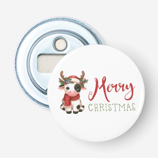 Décapsuleur Jolie vache de Noël mignonne (Devant)
