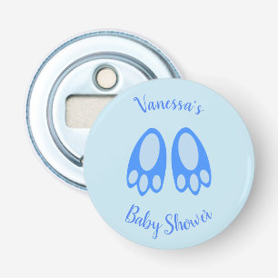 Décapsuleur Jolis Pieds de Lapin Bleu pour Garçon Baby Shower