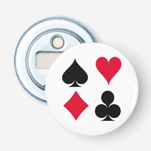 Décapsuleur Jouer des symboles de cartes motif