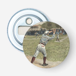 Décapsuleur Joueur de baseball jeté à la seconde base