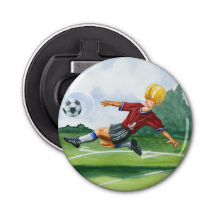 Décapsuleur Joueur de football à la balle par Jay Throckmorton