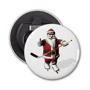 Décapsuleur Joueur de hockey sur glace du Père Noël