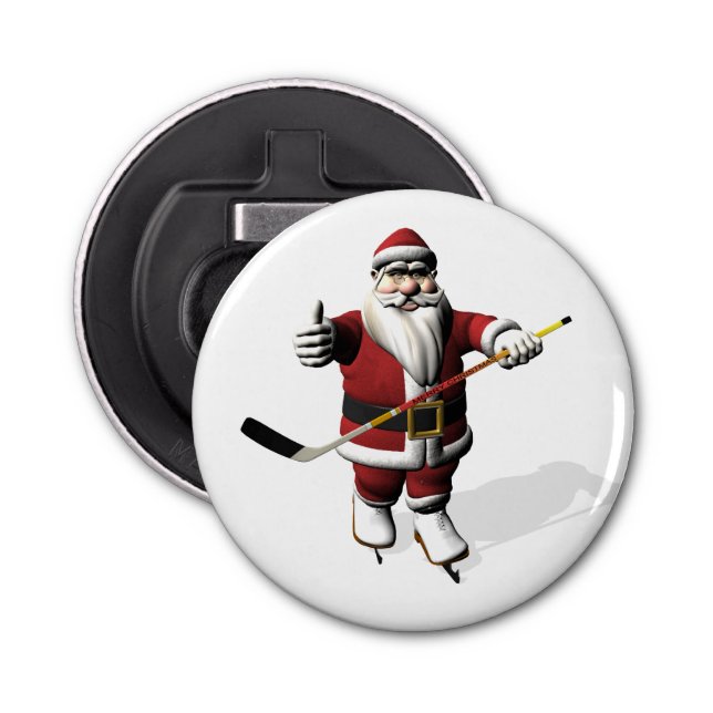 Décapsuleur Joueur de hockey sur glace du Père Noël (Devant)