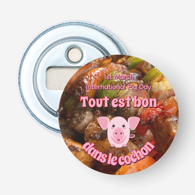 Décapsuleur Journée internationale du porc (Devant)