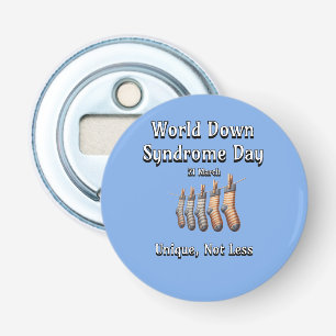 Décapsuleur Journée mondiale du syndrome de Down. Unique non m