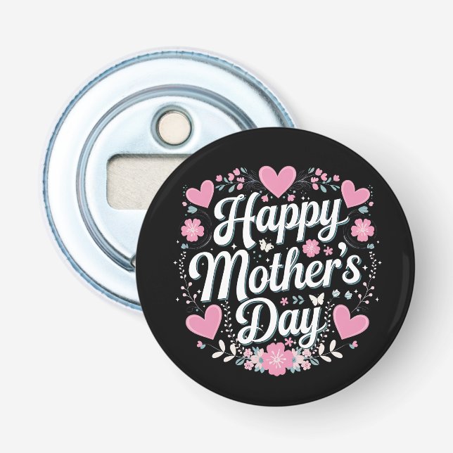 Décapsuleur Joyeuse fête des Mères Maman mignonne florale Gran (Devant)