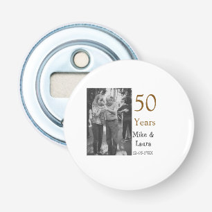 Décapsuleur Joyeux 50e anniversaire ajoutez nom du couple date