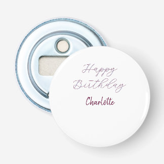 Décapsuleur Joyeux Anniversaire maron bleu gris nom date paste