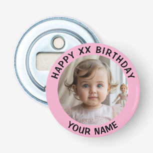 Décapsuleur Joyeux Anniversaire Personnalisé Photo Nom et Âge