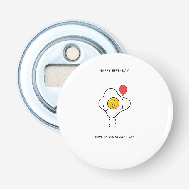Décapsuleur Joyeux anniversaire, un cadeau d'anniversaire Egg- (Devant)