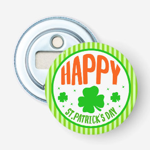Décapsuleur Joyeux design circulaire de la Saint-Patrick