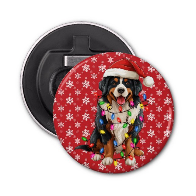 Décapsuleur Joyeux Noël Bernese Mountain Dog Santa Hat (Devant)