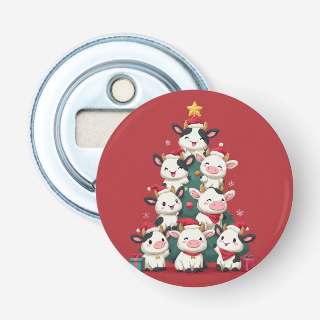 Décapsuleur Joyeux Noël de la vache (Devant)