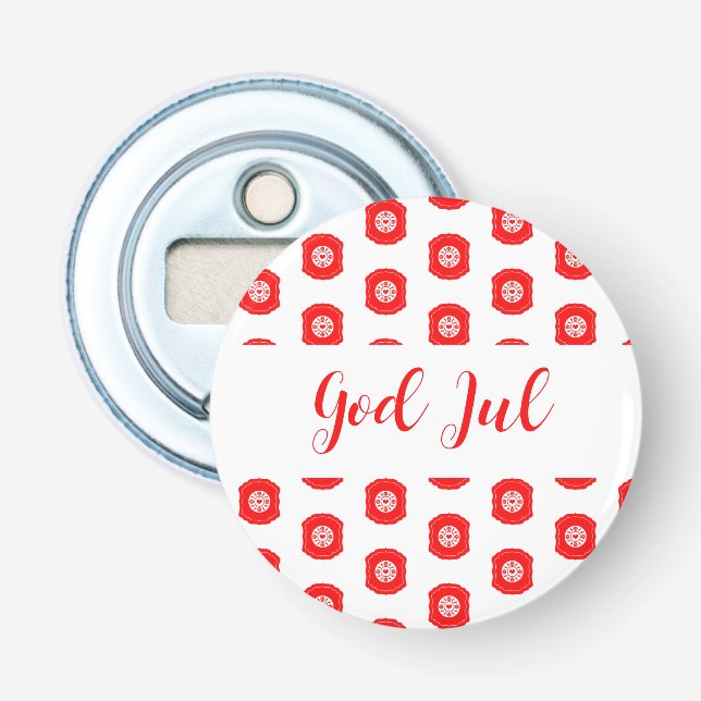 Décapsuleur Joyeux Noël God Jul modèle scandinave cadeau (Devant)