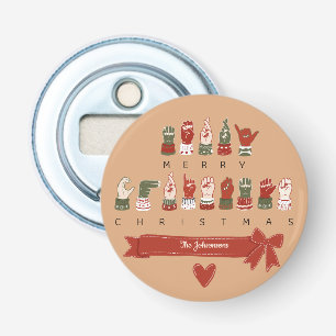 Décapsuleur Joyeux Noël personnalisé en ASL Cozy