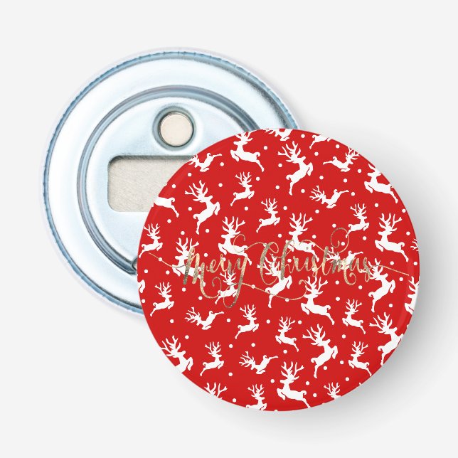Décapsuleur Joyeux Noël Rénes Rouges (Devant)