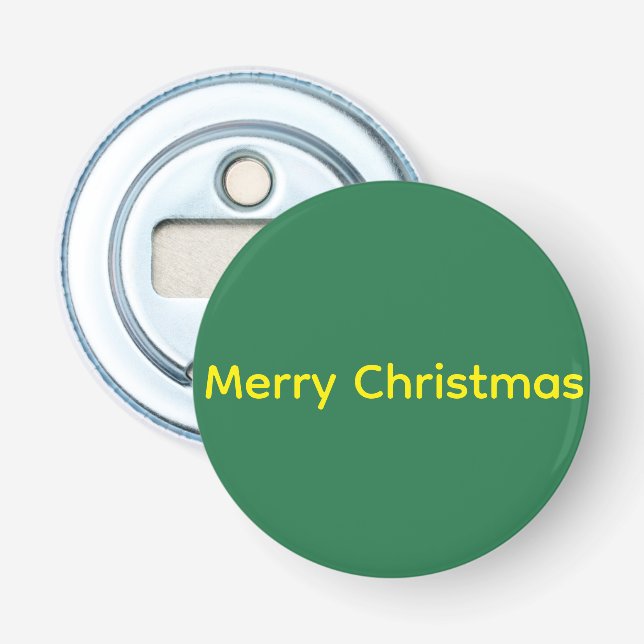 Décapsuleur Joyeux Noël vert (Devant)