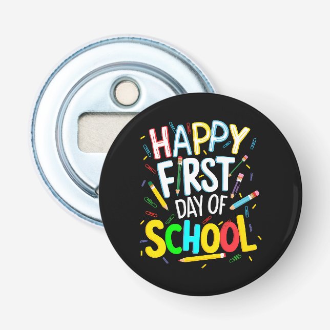 Décapsuleur Joyeux premier jour de rentrée scolaire (Devant)