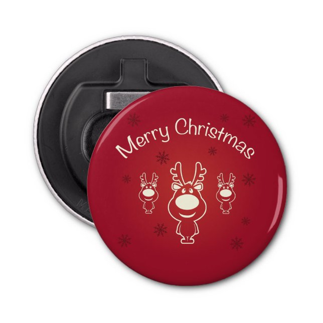 Décapsuleur Joyeux rennes de Noël (Devant)